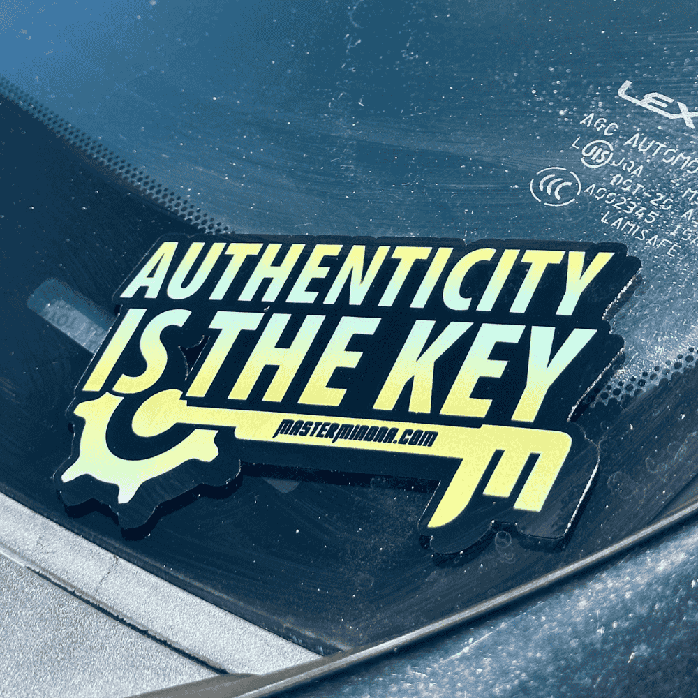 Authenticity is Key Sticker - Gold Holographic