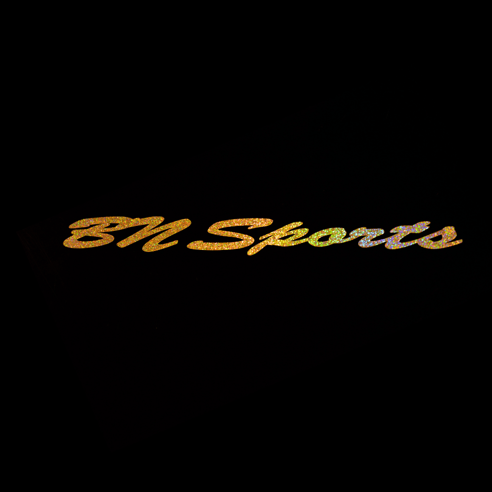 BN Sports Vinyl Decal 12" Gold Sparkle