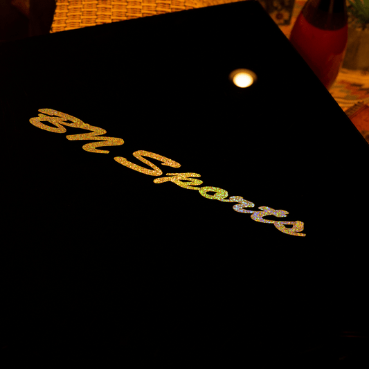 BN Sports Vinyl Decal 12" Gold Sparkle