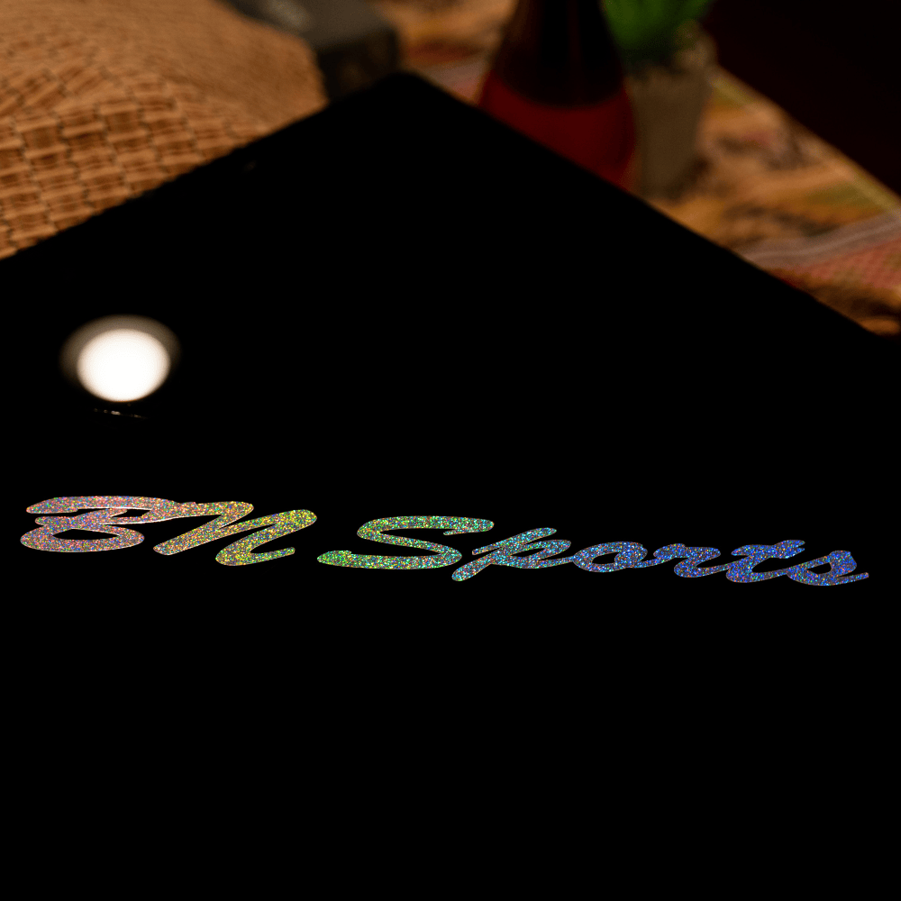 BN Sports Vinyl Decal 12" Silver Sparkle