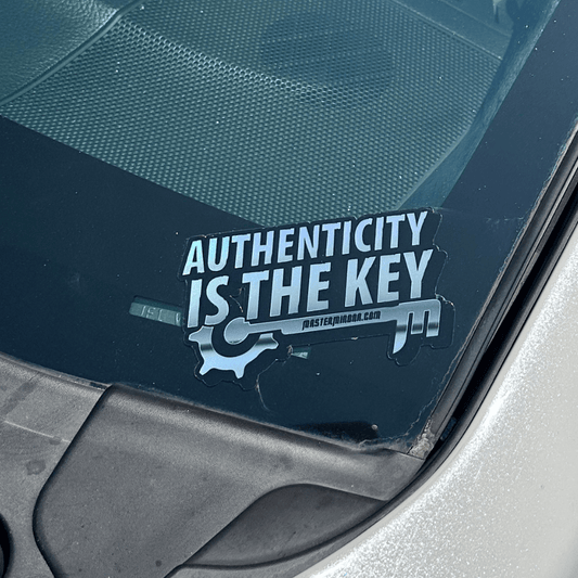 Authenticity is Key Sticker - Chrome Holographic