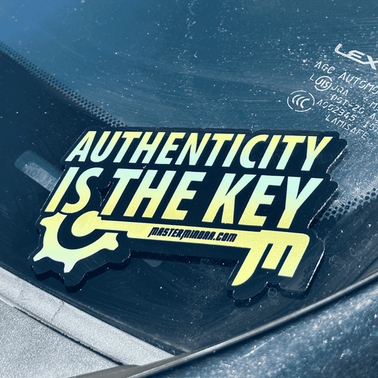 Authenticity is Key Sticker - Gold Holographic