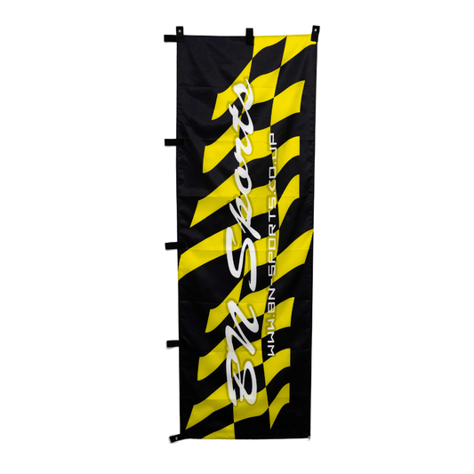 BN Sports Nobori Flag – Yellow Checkered Stripe