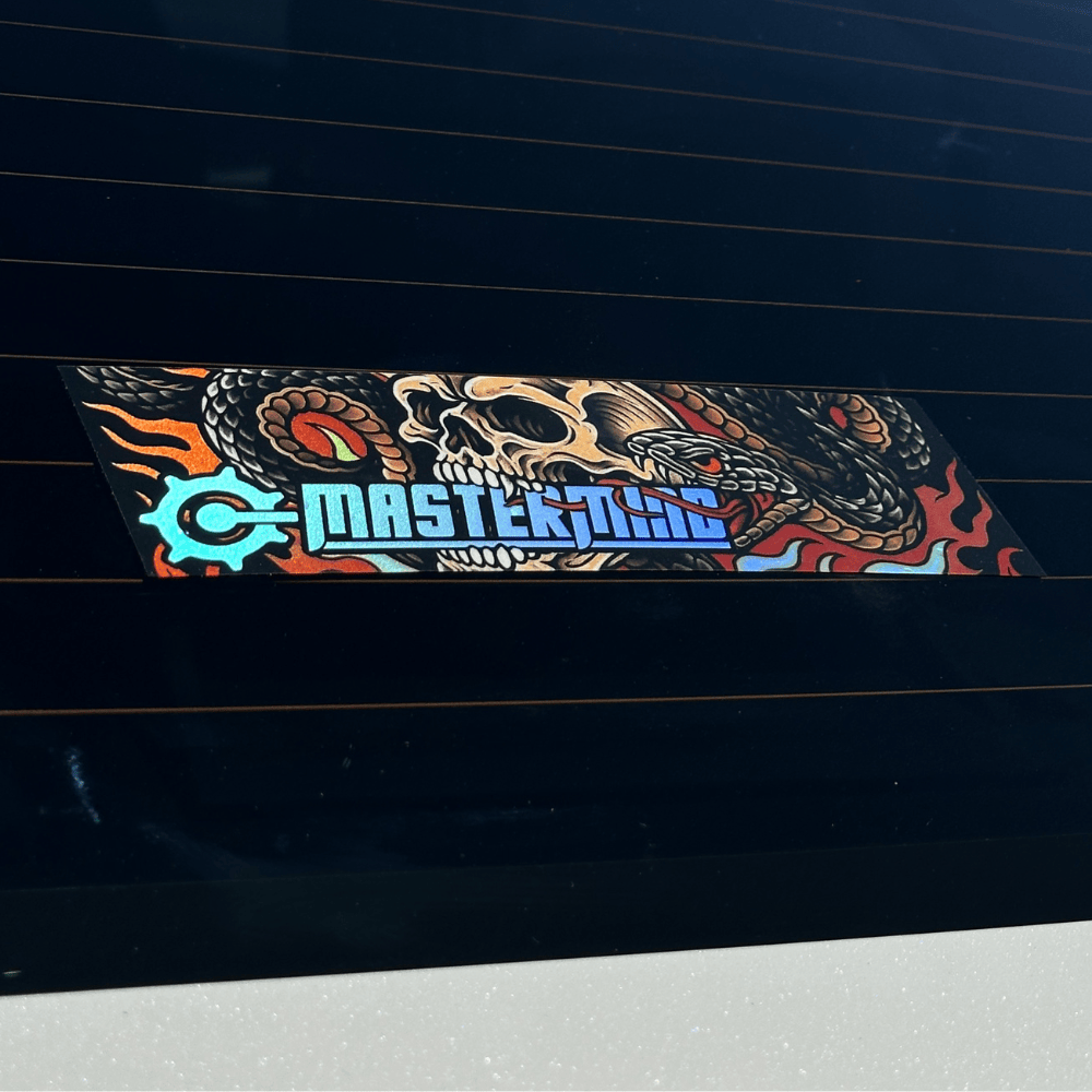 MM Skull & Snake Bumper Slap Sticker - Spot Holo