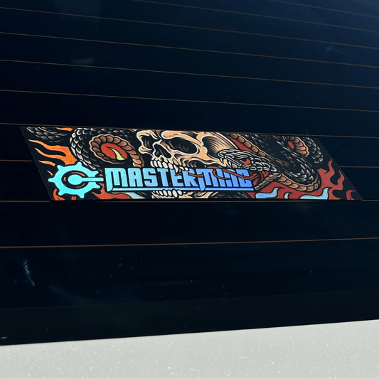 MM Skull & Snake Bumper Slap Sticker - Spot Holo